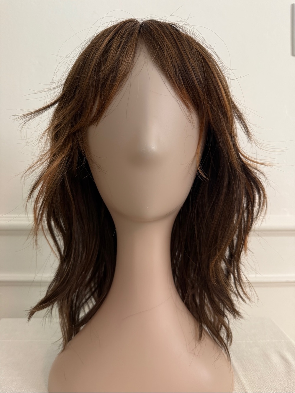 Belle Tress Sydney Auburn Brown Long Shag Synthetic Wig